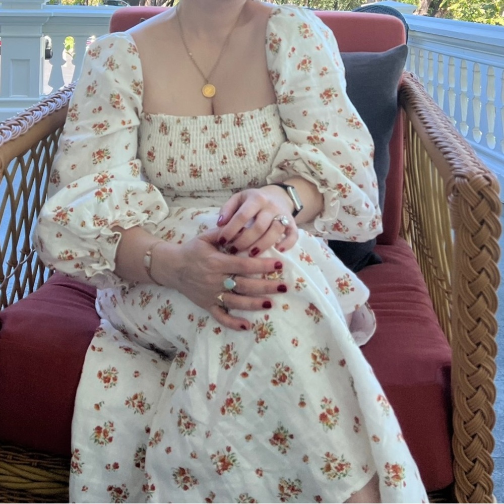 Reformation Gitane Linen Dress - Gem